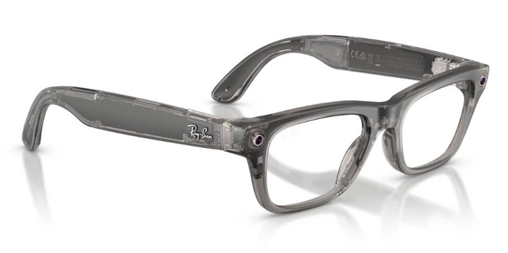 Смарт-очки Ray-Ban Meta Blayzer Optics Gen 2 Large Matte Transparent Ice Grey Frame / Demo Lens (RW7001 8529 54-19) - фото 2 Смарт-очки Ray-Ban Meta Blayzer Optics Gen 2 Large Matte Transparent Ice Grey Frame / Demo Lens (RW7001 8529 54-19) - фото 2
