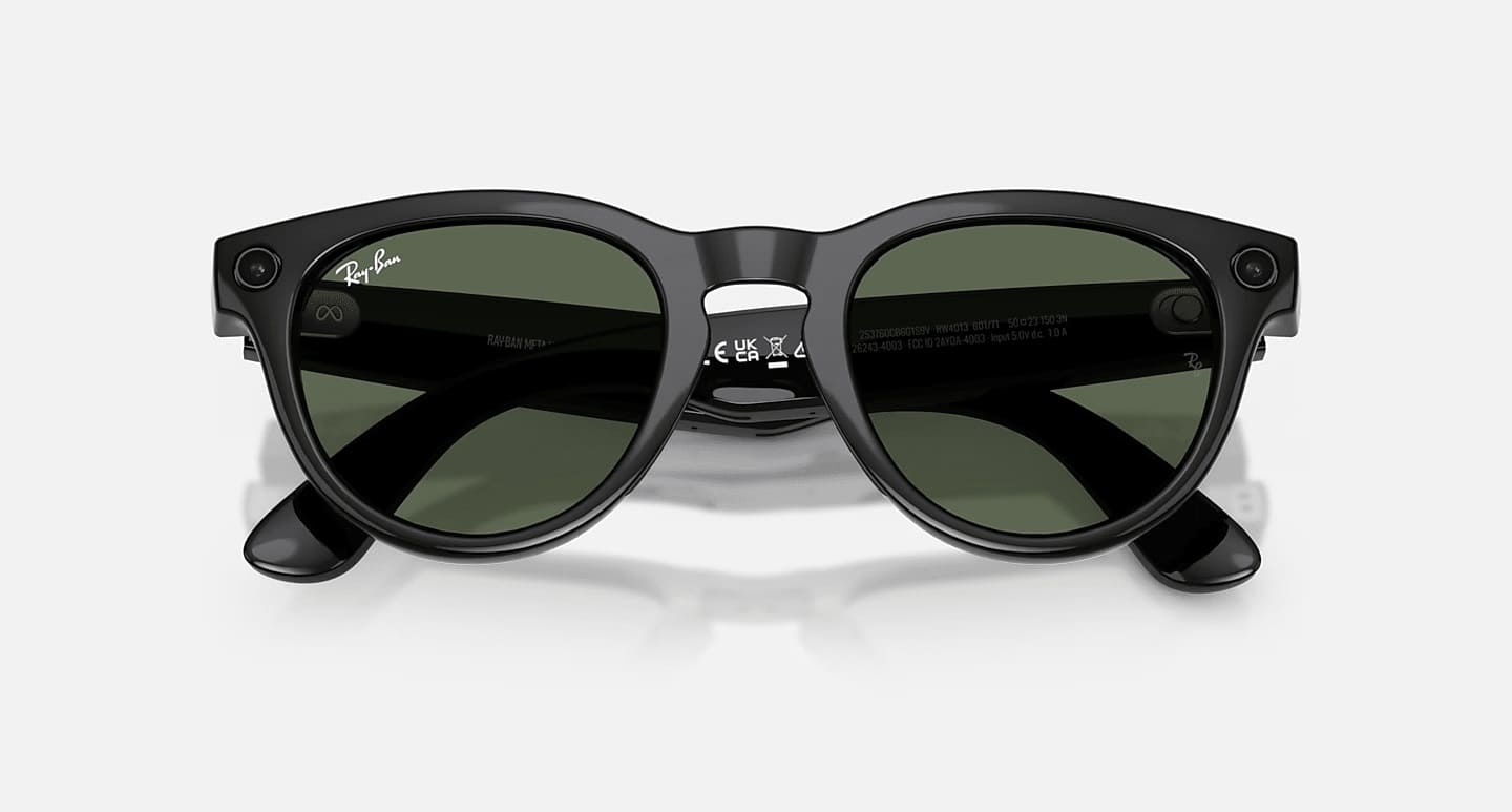 Смарт-очки Ray-Ban Meta Headliner Gen 2 Standard Shiny Black Frame / G-15 Green Lenses (RW4013 601/71 50-23) - фото 4 Смарт-очки Ray-Ban Meta Headliner Gen 2 Standard Shiny Black Frame / G-15 Green Lenses (RW4013 601/71 50-23) - фото 4