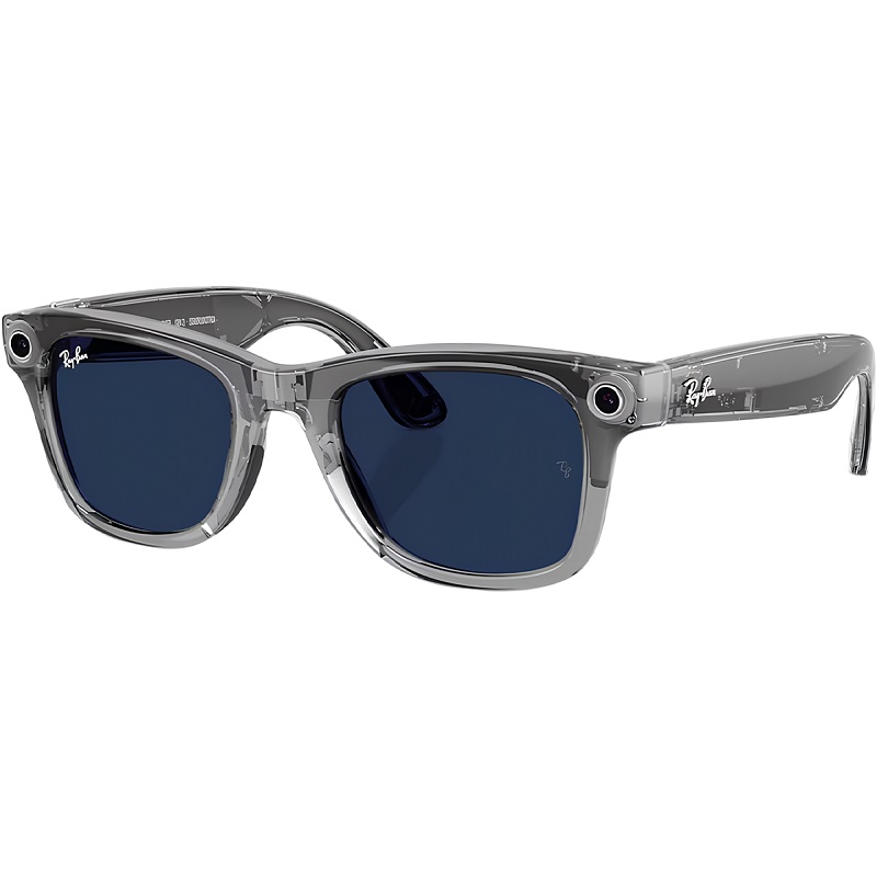 Смарт-очки Ray-Ban Meta Wayfarer Gen2 Standard Shiny Transparent Grey Frame/Clear Sapphire Lenses (RW4012 6840MF 53-22)