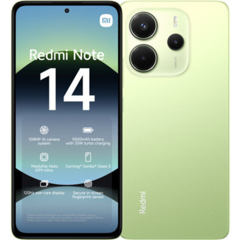 Смартфон Xiaomi Redmi Note 14 4G 6/128GB NFC Lime Green (with adapter) (Global Version)