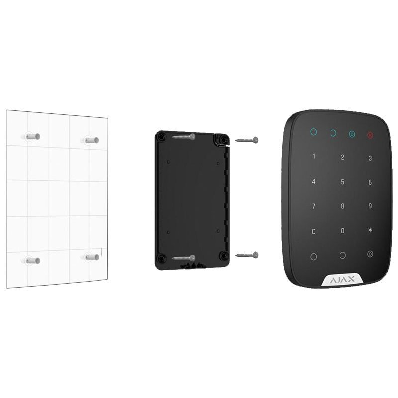 Беспроводная клавиатура с сенсорными кнопками Ajax KeyPad Plus S Jeweller Black (70225.83.BL1) - фото 1 Беспроводная клавиатура с сенсорными кнопками Ajax KeyPad Plus S Jeweller Black (70225.83.BL1) - фото 1