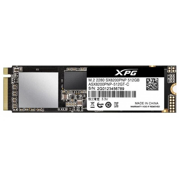 SSD накопитель ADATA M.2 2280 512GB (ASX8200PNP-512GT-C)