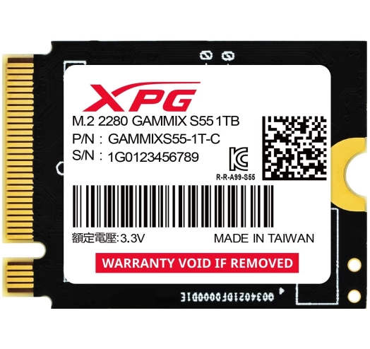 SSD накопичувач ADATA M.2 2230 1TB GAMMIX S55 (SGAMMIXS55-1T-C)