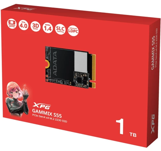 SSD накопитель ADATA M.2 2230 1TB GAMMIX S55 (SGAMMIXS55-1T-C) - фото 2 SSD накопитель ADATA M.2 2230 1TB GAMMIX S55 (SGAMMIXS55-1T-C) - фото 2