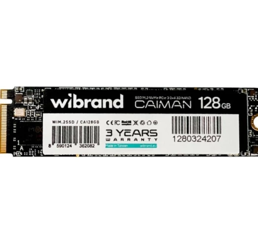 SSD накопитель Wibrand Caiman M.2 2280 128GB (WIM.2SSD/CA128GB)