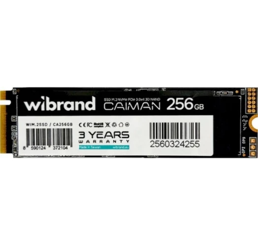 SSD накопичувач Wibrand Caiman M.2 2280 256GB (WIM.2SSD/CA256GB)
