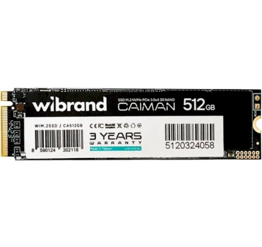 SSD накопичувач Wibrand Caiman M.2 2280 512GB (WIM.2SSD/CA512GB)