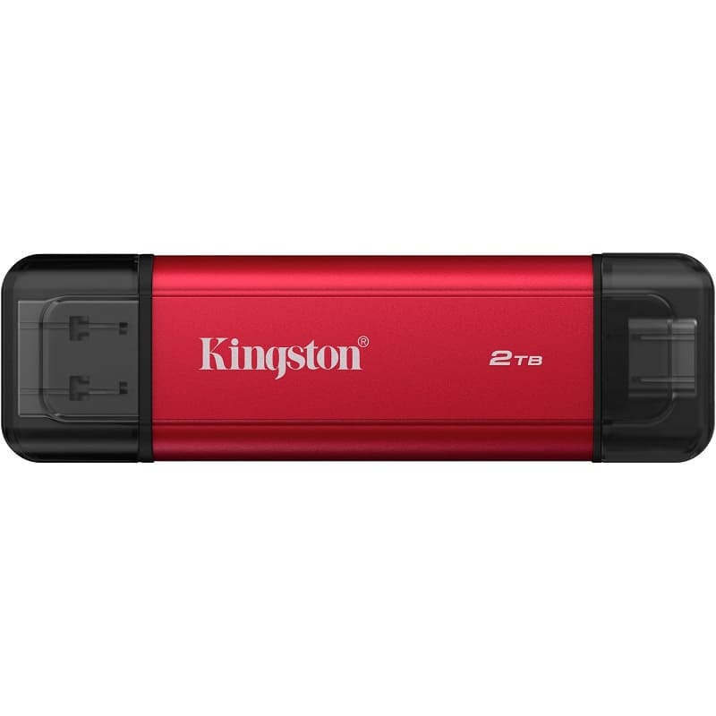 Портативний SSD Kingston Dual USB-A/C 2TB Dual Portable 1050MB/s USB 3.2 Gen 2 Red/Black (SPSD/2TB)