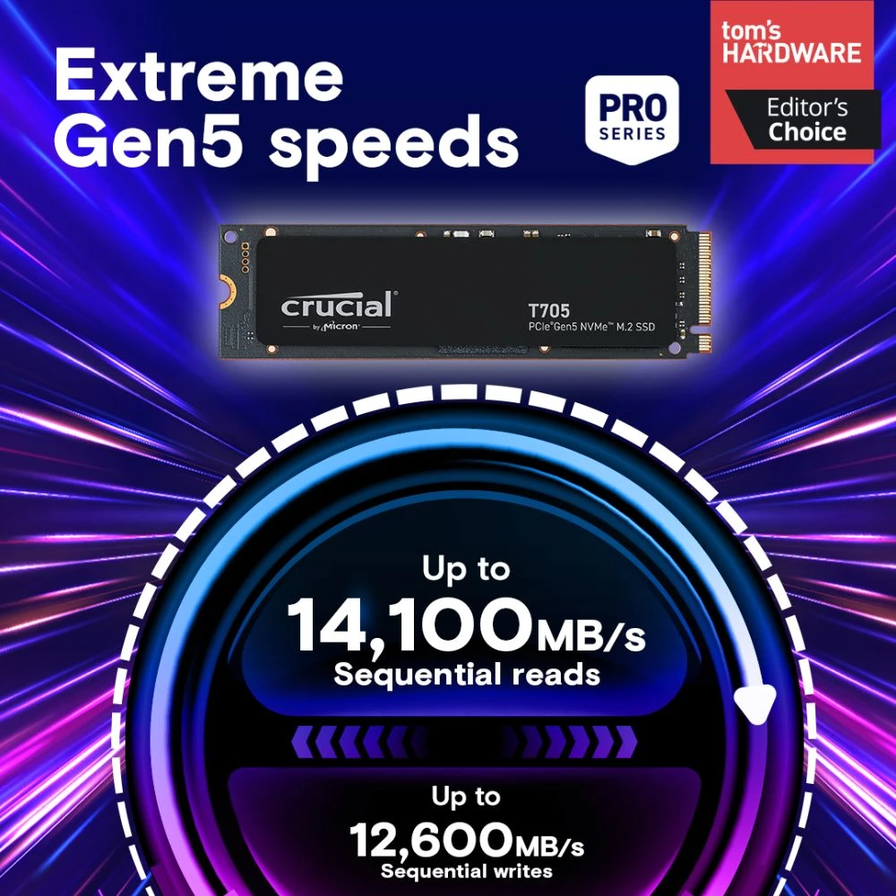 SSD накопичувач Micron M.2 2280 4TB T705 (CT4000T705SSD3) - фото 2