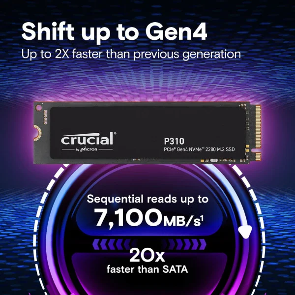 SSD накопичувач Micron M.2 2280 500GB P310 (CT500P310SSD8) - фото 1
