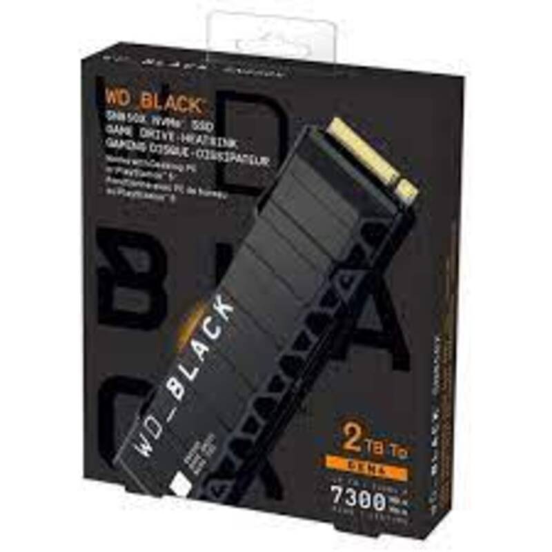 Накопитель SSD WD M.2 2TB PCIe 4.0 Black SN850X + радиатор (WDS200T2XHE)