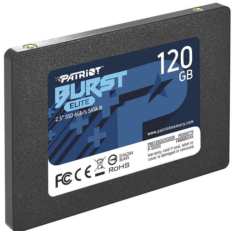 SSD накопичувач Patriot Burst Elite 120GB 2.5" SATA III TLC 3D (PBE120GS25SSDR) - фото 2