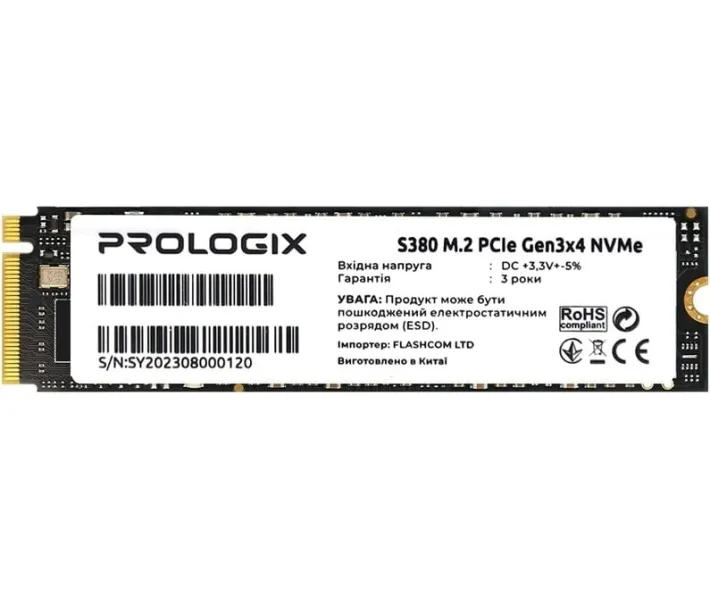 SSD накопичувач Prologix M.2 2280 512GB (PRO512GS380)