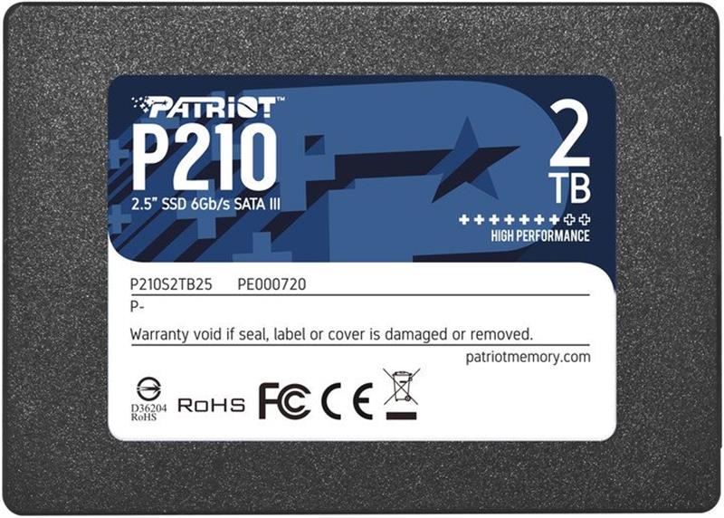 SSD 2TB Patriot P210 2.5" SATAIII TLC (P210S2TB25)