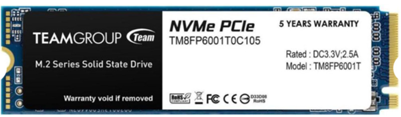SSD накопичувач TEAM M.2 2280 256GB (TM8FP6256G0C101)