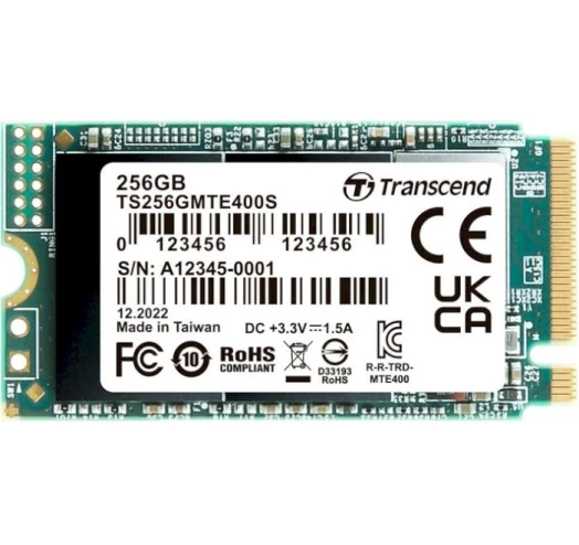 SSD накопитель Transcend M.2 2242 256GB (TS256GMTE400S)