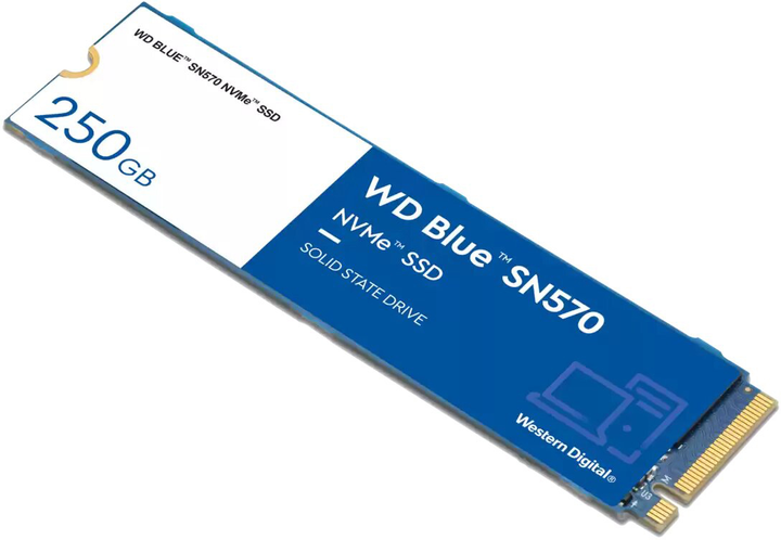 SSD WD Blue SN570 250GB M.2 NVMe PCIe 3.0 4x 2280 TLC (WDS250G3B0C) - фото 1 SSD WD Blue SN570 250GB M.2 NVMe PCIe 3.0 4x 2280 TLC (WDS250G3B0C) - фото 1