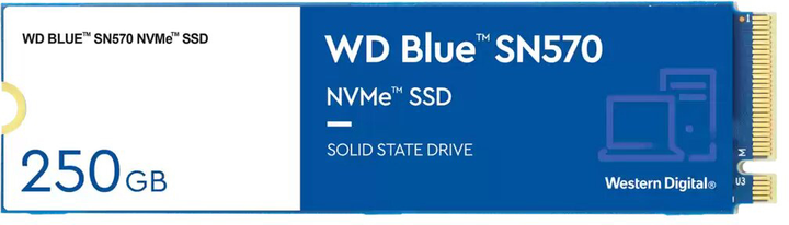 SSD WD Blue SN570 250GB M.2 NVMe PCIe 3.0 4x 2280 TLC (WDS250G3B0C)