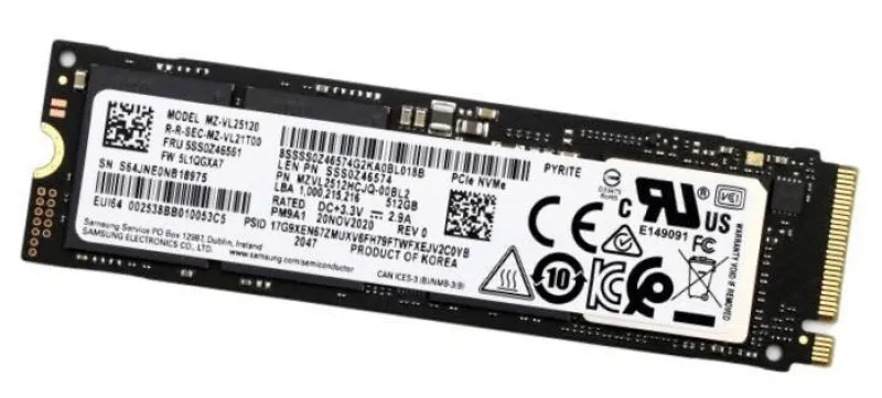 SSD накопичувач Samsung M.2 NVMe 512GB PM9B1 3D TLC Samsung Shark 3500/2500 MB/s OEM (MZVL4512HBLU-00BTW)