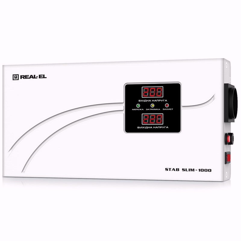Стабілізатор REAL-EL STAB SLIM-1000, white (EL122400007)