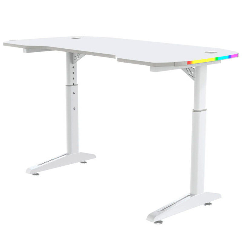 Комп'ютерний стіл GT Racer T-1229 (120x60x71-79) White