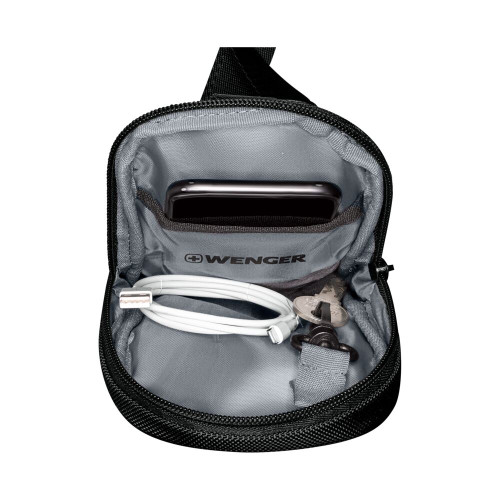 Сумка через плечо Wenger XE Compact Crossbody Monosling RFID Protection Black (653867) - фото 2 Сумка через плечо Wenger XE Compact Crossbody Monosling RFID Protection Black (653867) - фото 2