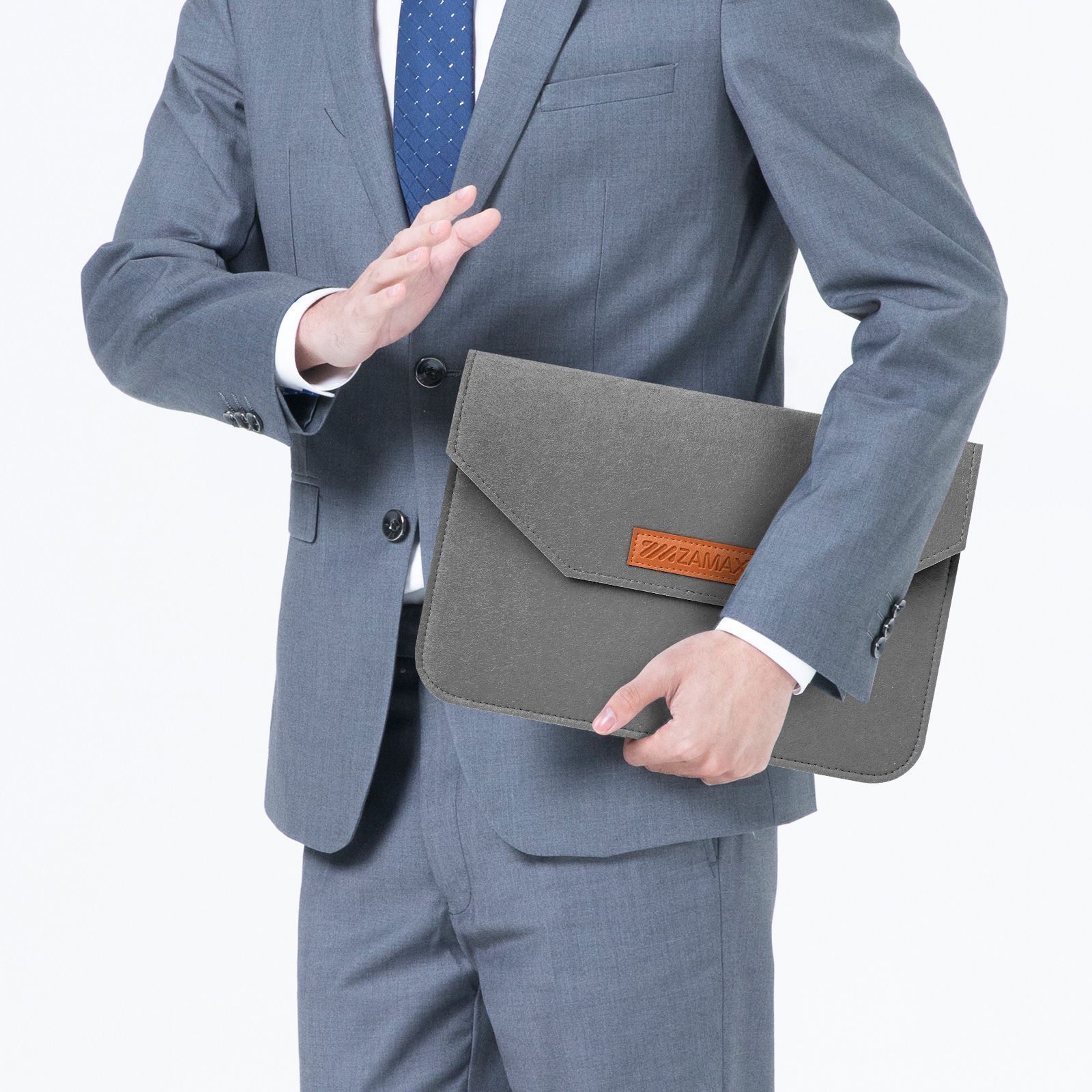 Чохол-конверт ZAMAX Felt Sleeve для MacBook Air 13.6" (Graphite) - фото 3