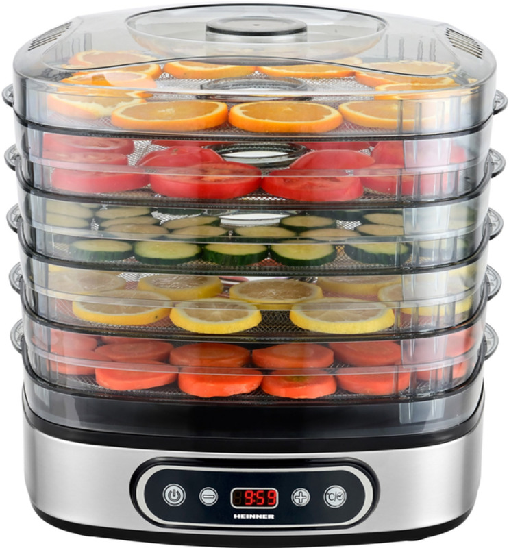 Сушарка для овочів та фруктів HEINNER HFD-K380SSBK - фото 1 Сушарка для овочів та фруктів HEINNER HFD-K380SSBK - фото 1