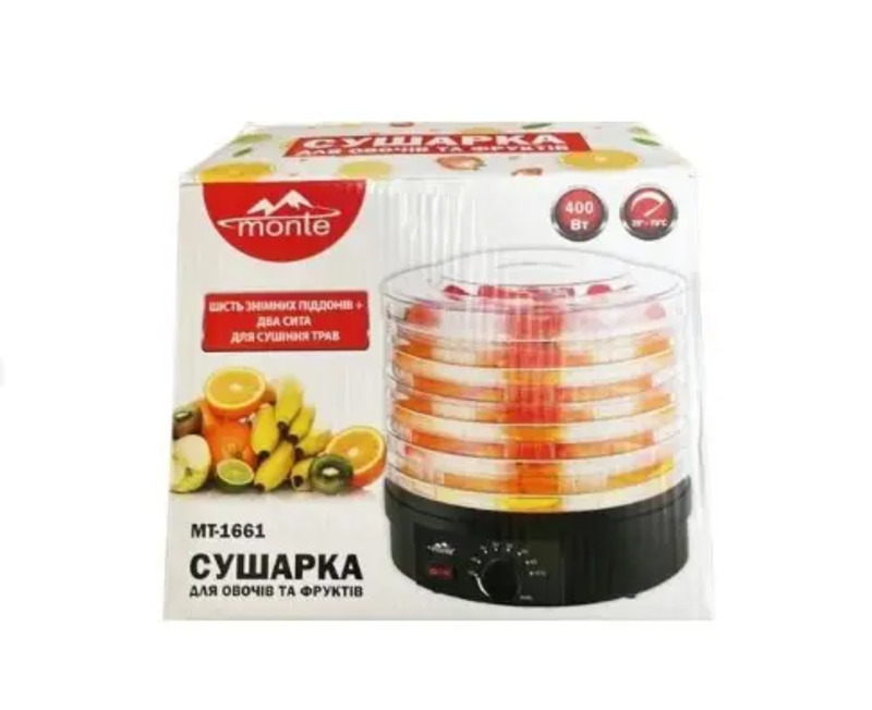 Сушарка для овочів і фруктів MONTE MT-1661 - фото 1