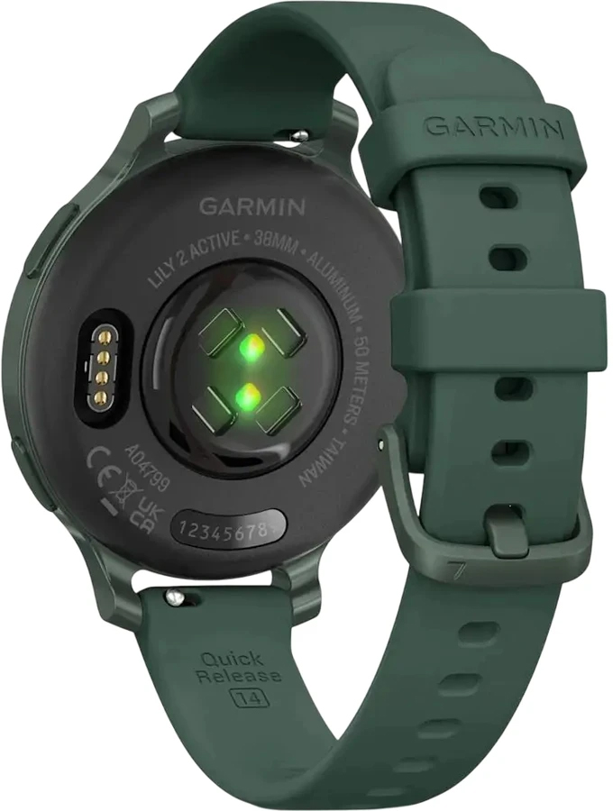 Смарт-годинник Garmin Lily 2 Active Jasper Green with Jasper Green Silicone Band (010-02891-52) (UA) - фото 6