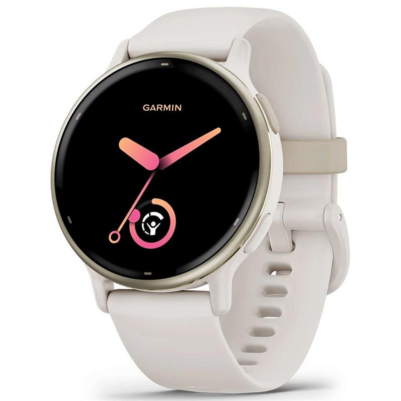 Смарт-годинник Garmin Vivoactive 5 Cream Gold Aluminum Bezel with Ivory Case and Silicone Band (010-02862-11/5B) (UA)