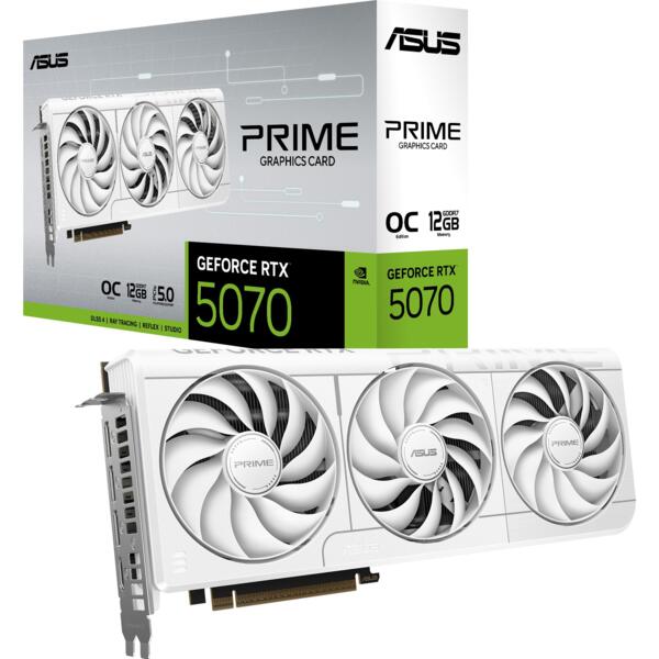 Відеокарта ASUS GeForce RTX5070 12Gb PRIME OC WHITE (PRIME-RTX5070-O12G-WHITE) - фото 2