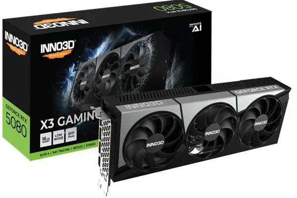 Видеокарта Inno3D Nvidia GeForce RTX 5080 X3 GAMING OC 16GB (G50803-16D7X-17603930)
