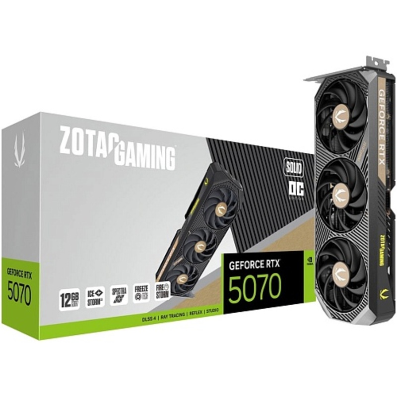 Видеокарта Zotac GAMING GeForce RTX 5070 SOLID OC (ZT-B50700J-10P)