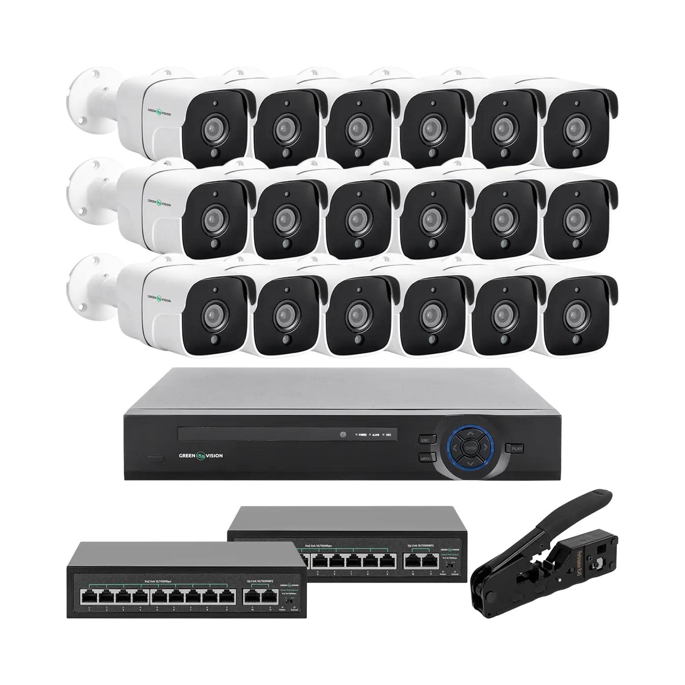 Комплект відеоспостереження на 18 камер GV-IP-K-W90/18 5MP