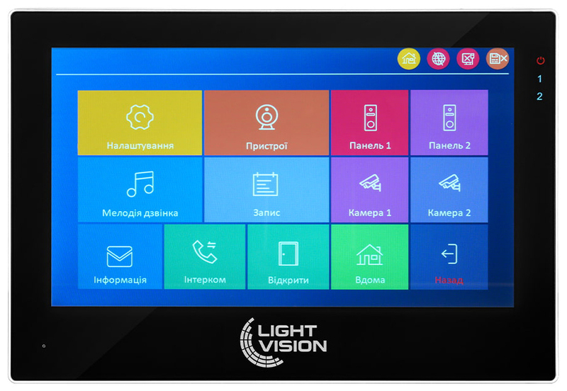 Видеодомофон 7" Wi-Fi Tuya Light Vision SINGAPORE FHD Black