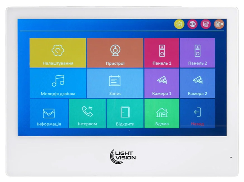 Відеодомофон 10" Wi-Fi Tuya Light Vision SINGAPORE FHD White