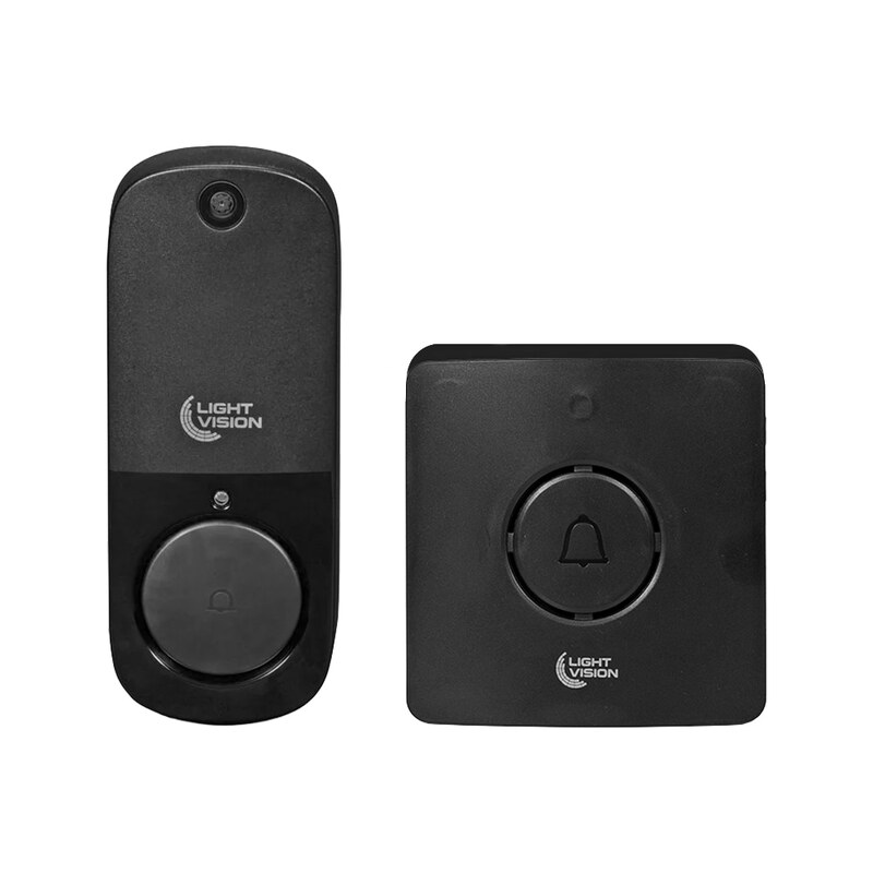 Видеозвонок Wi-Fi Light Vision VLC-DR10T (Tuya) Black с ИК-датчиком движения