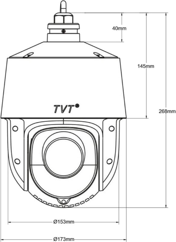 IP-відеокамера TVT TD-8483IS2N(PE/25M/AR15) f=4.8-120mm - фото 2