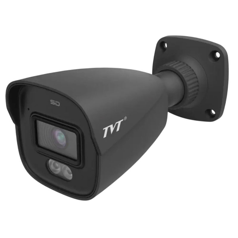 IP-відеокамера 4Mp TVT TD-9441S4L-A(D/PE/AW2) Black f=2.8mm, ІЧ+LED-підсвічування, з мікрофоном