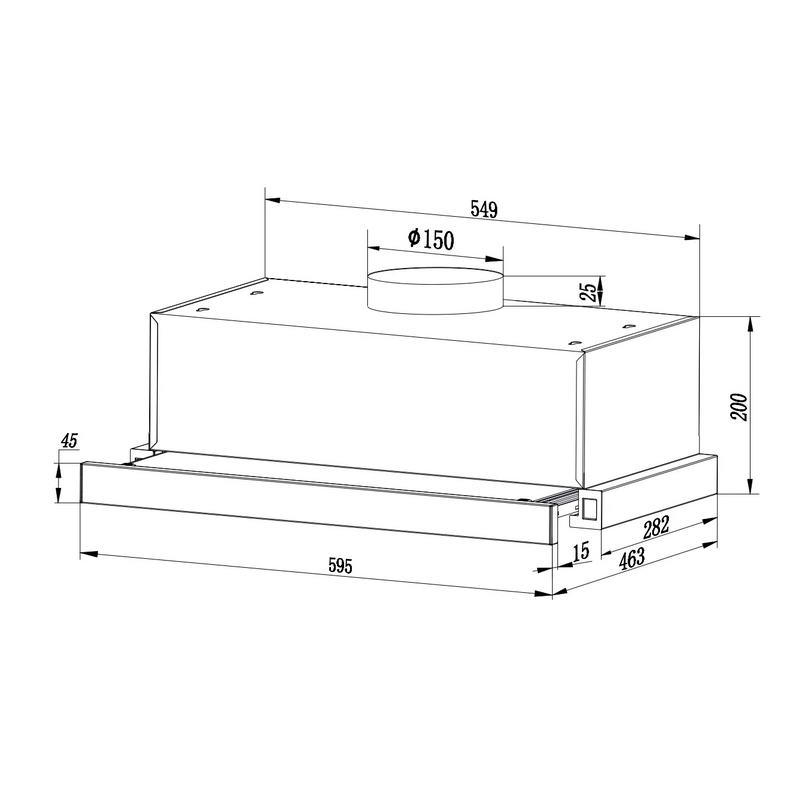 Встраиваемая вытяжка Interline SLIM BL A/60/2/T - фото 5 Встраиваемая вытяжка Interline SLIM BL A/60/2/T - фото 5