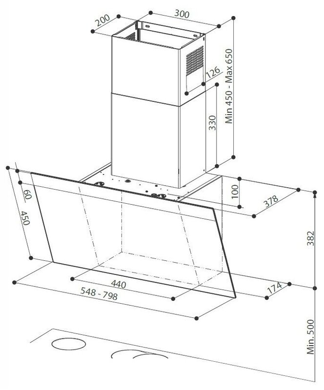 Вытяжка наклонная Faber DAISY + BK A80 (330.0612.374) - фото 2 Вытяжка наклонная Faber DAISY + BK A80 (330.0612.374) - фото 2