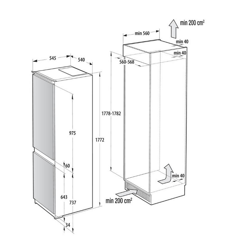 Вбудований холодильник Gorenje NRKI517E41 - фото 3
