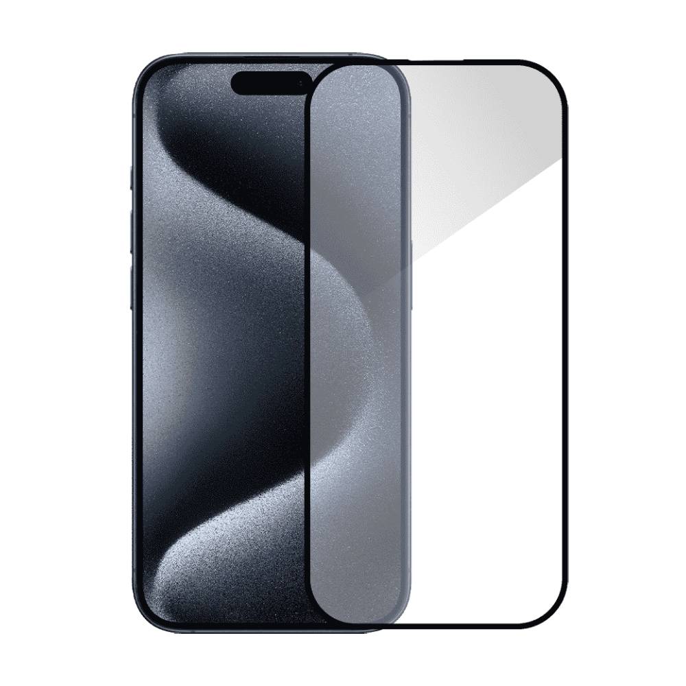Защитное стекло Monblan для iPhone 15 Pro Max 2.5D Anti Static 0.26mm [Dust-Proof] (Black) - фото 1