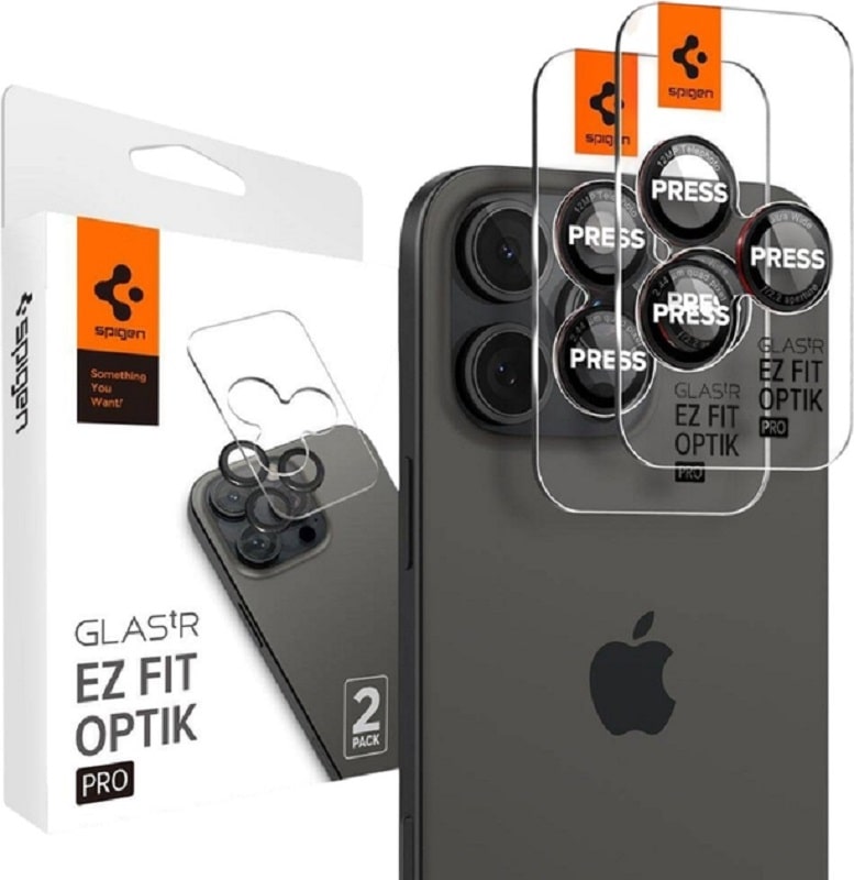 Захисне скло для камери Spigen iPhone 16 Pro/16 Max/15 Pro/15 Max - EZFit Optik Pro L-Series 2шт (AGL05217)
