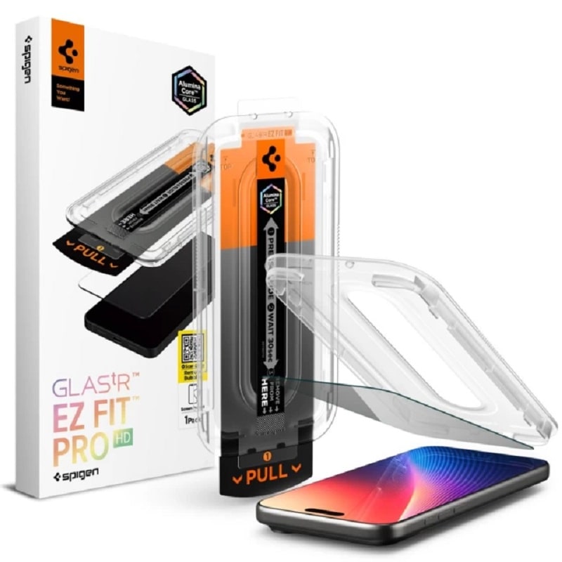 Захисне скло Spigen Glas.tR EZ Fit Pro HD Privacy для Apple iPhone 17 Pro/17/16 Pro (AGL10098)