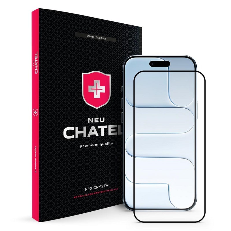 Скло +NEU Chatel Corning Gorilla Glass with Mesh for Phone 17 Air Front Black (+NEU3D17PBAIR)