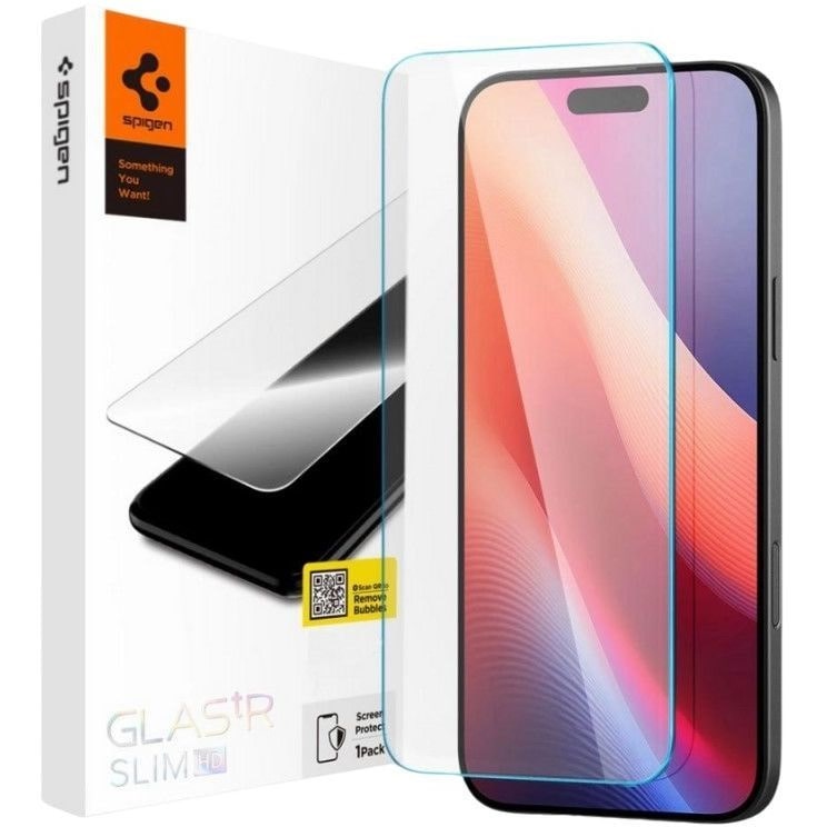 Скло Spigen для iPhone 16 Plus/15 Plus, Glas, tR SLIM HD (AGL06890)