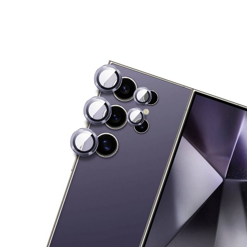 Захисне скло Monblan для камери Samsung S24 Ultra Metal Ring Series (Purple)