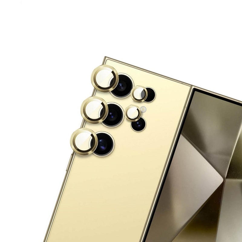 Захисне скло Monblan для камери Samsung S24 Ultra Metal Ring Series (Yellow)